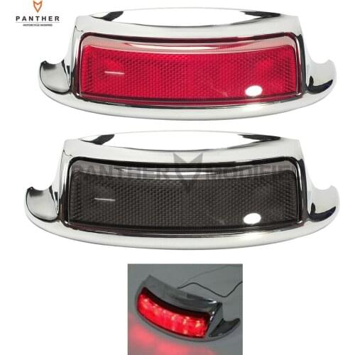 Smoke/Red Lens Motorcycle Rear Fender Tip Light Case for Harley Electra Glide FLHTC FLHT FLHTCU FLHTK