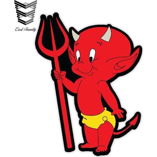 EARLFAMILY 13cm X 9.8cm Car Stickers Little Devil Bad Sticker Vinyl Decal Funny Car Styling Decal for Car Truck Window Bumper