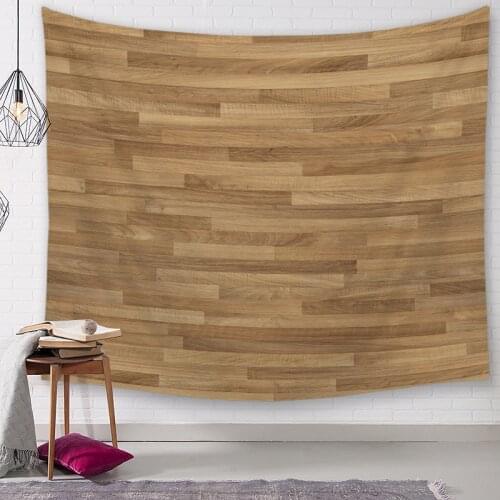 Brown Wooden Board Tapestry for Livingroom Photography Wall Decor