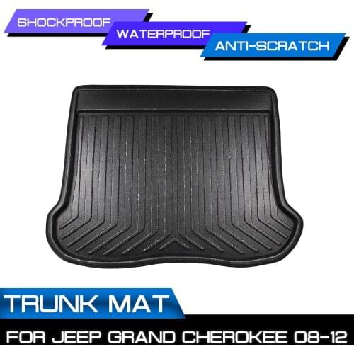 Car Rear Trunk Boot Mat Waterproof Floor Mats Carpet Anti Mud Tray Cargo Liner For Jeep Grand Cherokee 2008 2009 2010-2012