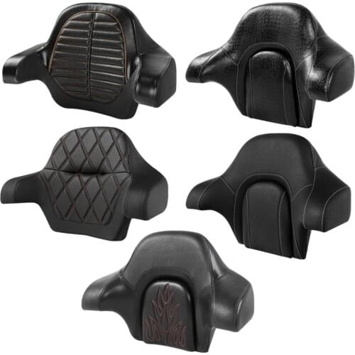 Motorcycle 5 Stytles King Chopped Trunk Backrest Pad For Harley Touring Street Glide 14-20