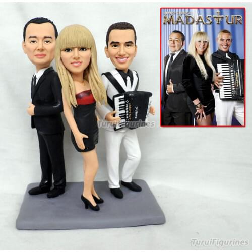 Musical band business team group spirit construction figurine design service by Turui Figurine sculpture mini doll statue office