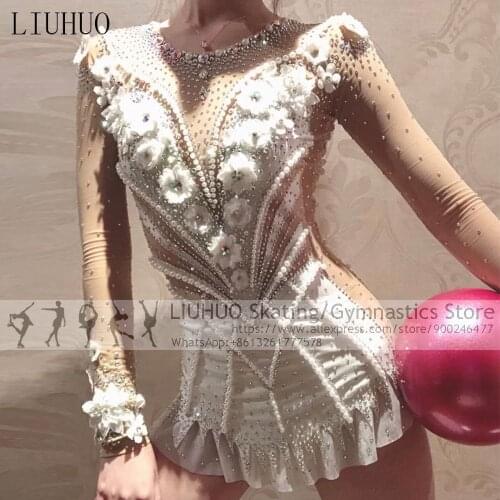Kids Tank Leotards Girls Performance Figure Skating Dress Customized Competition Ice Skating Skirt Women Hot Sale
