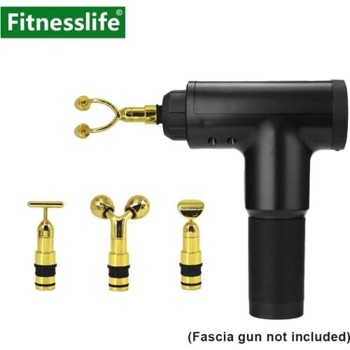 Massage Gun Head Attachment Kit Replacement Fascia Gun Accessories Metal Golden Double Head for 19 mm Diameter Head Phoenix Sex