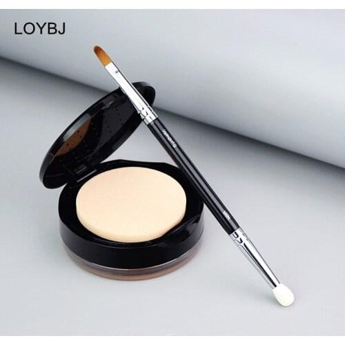 LOYBJ New Concealer Makeup Brushes T301 Double-ended Soft Sponge Wool Fiber Powder Concealer Cosmetics Blending Fine Brush Tools