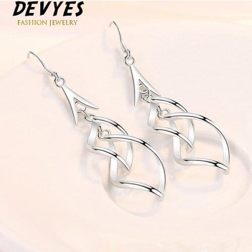 New Simple Herringbone Drop Earrings Long Tassel Temperament Female Twist Earrings Fashion Jewelry for Women