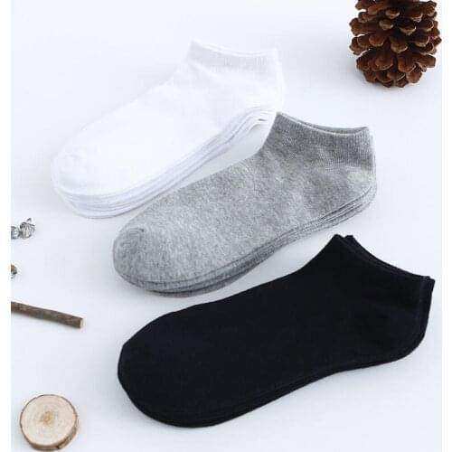 A Pair Mens Casual Sports Non-Slip Socks Man Socks Breathable Fashion Sports Solid Color Boat Socks Comfortable Ankle Socks