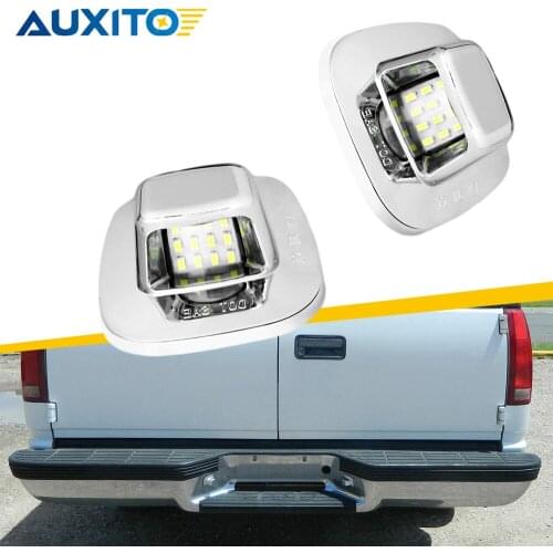AUXITO 2PCS LED License Number Plate Light Canbus Error Free Anti-Hyperflash Bulb Car Lamp For Chevy C/K 1500 2500 3500 Pickup