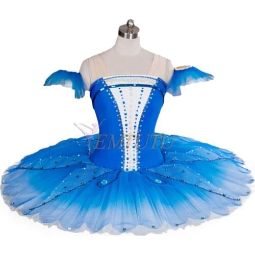 Blue bird professional ballet tutus women girls blue classical ballet costume adult Le Corsaire ballet tutu pancake tutu costume