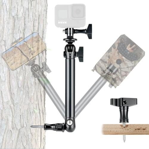 Heavy Duty Outdoor Trail Camera/Action Motion Camcorder/Smartphone Tree Screw Drill Mount Wooden Plank Board Plug Holder