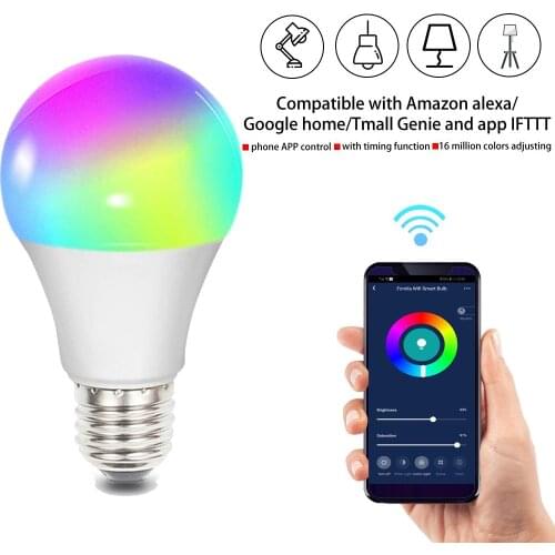 RGBW LED Light Bulb LED Lamp LED Bulb Bar Party Wireless WIFI Control Decoration Bedroom for Google Home Super Bright