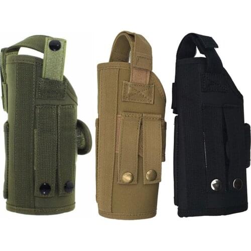 Tactical Hunting Waist Pistol Holster Carry Bag Adjustable Righthand Solid Gun Holster Molle Pouch