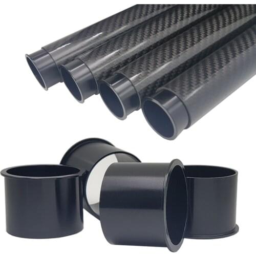 4pcs Aluminum Pipe Plug For ID14mm 16mm 18mm 20mm 23mm 28mm Carbon Fiber Tube Black Aluminum Alloy Pipe Sleeve Frame Kit Part