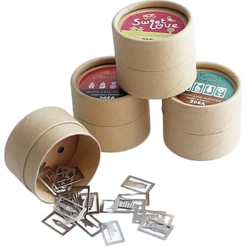 20 Pcs Mini Bookmark Metal Clips Cute Cartoon Animal Book Line Marker Bookmarks Stationery Gift for School Paper Clips Закладки