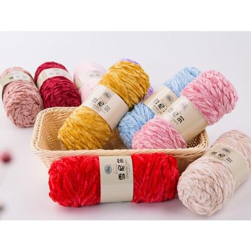 4 balls/lot 400g Winter Chenille Yarn 100% Polyester Warmth Cashmere Yarn Baby Wool Thread for Hand Knitting Crochet Yarn FZ94