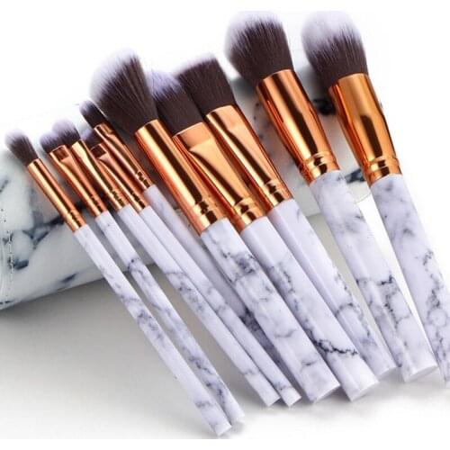 5/10PCS Unique Marble Texture Makeup Brush Foundation Concealer Powder Eyeshadow Eyebrow Blusher Brush Professional Brush Kit