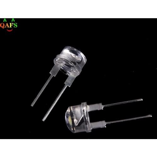 50pcs/lot F8 White LED Light Emitting Diode Lighting Bulbs 0.75W 8mm Straw Hat LED White Ultra Bright Wholesale