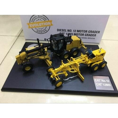 CAT CATERPILLAR NO.12 & 12M3 MOTOR GRADER 2 PC SET 1/50 BY DIECAST MASTERS 85560