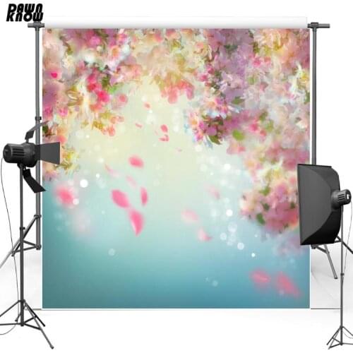 DAWNKNOW Painting Flower For Newborn Vinyl Photography Background Flora New Fabric Flannel backdrop For studio Photo F2071