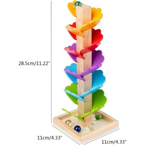 Wooden Stacking Block Tree Building Blocks Brain Developmental Bead Falling Wooden Toy Montessori Gift for Preschools