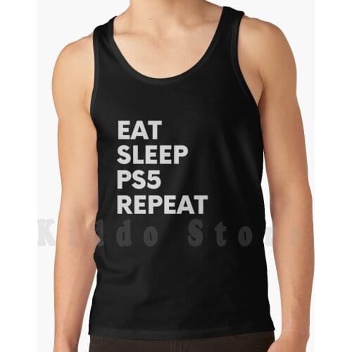 Eat , Sleep , Ps5 , Repeat. ( White ) tank tops vest sleeveless Repeat Eat Sleep Ps5 Playstation Video Game