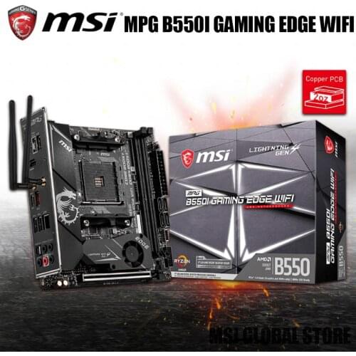 MSI MPG B550I Gaming Edge WiFi Gaming Motherboard (AMD AM4 DDR4 PCIe 4.0 SATA 6Gb/s M.2 USB 3.2 Gen 2 AX Wi-Fi 6 Mini-ITX New