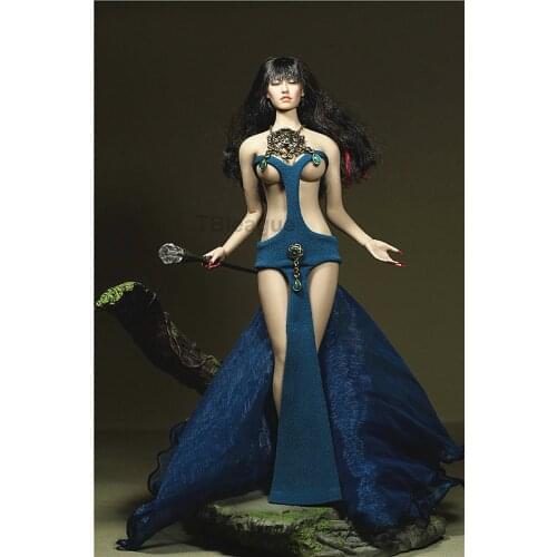 Custom 1/6 Scale Blue Dress for 12inch Phicen Tbleague JIAOUL Doll Action figure Collection toy