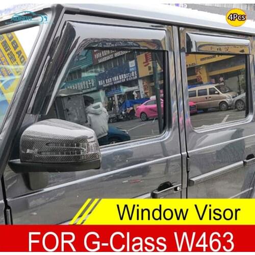 Window Visor Sun Rain Wind Deflector Awning Shield Guard Shade Cover Trim For G-Class W463 G65 G55 G63 G500 G550 G350 Accessorie