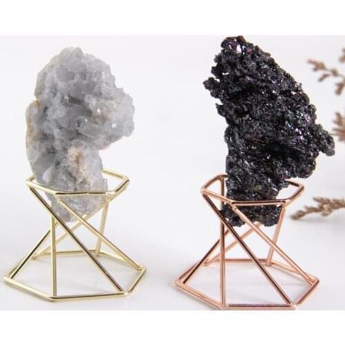 Metal Display Stand for Crystal Glass Lens Ball Sphere Globe Holder Swirl Leg Makeup Sponge Organizer Rack Home Decor