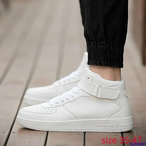 Canvas Shoes Men Big Size 13 47 Couples White High Top Sneakers Platform Training Shoes Men New Fashion Light Chaussure Homme