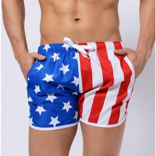 A283 AUSTINBEM Men Swimwear Shorts Swim Trunk Boxer Swimming Short Pant Swimsuits Sunga Leisure Beach Brief Sport Short No Liner