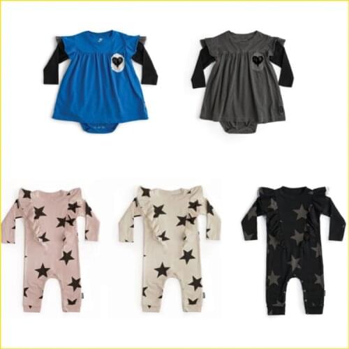 2021 autumn winter baby long sleeve one-piece Khaki clothes for boys and girls crawling clothes