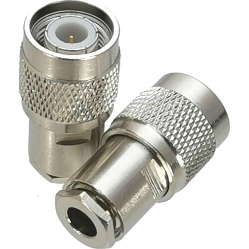 10Pcs Connector TNC Male Plug Clamp RG58 RG142 LMR195 RG400 Cable RF Adapter Coaxial High Quanlity 50ohm Brass
