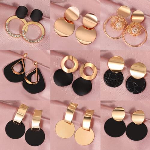 LOVR New Fashion Statement Earrings For Women 2020 Geometric Vintage Earring kolczyki Dangle Drop Earrings Modern Female Jewelry