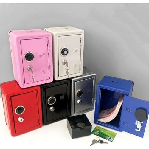 Mini Dormitory Storage Cabinet Modern Ins For Girls Cute Safe Box Deposit Bank Metal Iron Home Decor Hucha Free Shipping