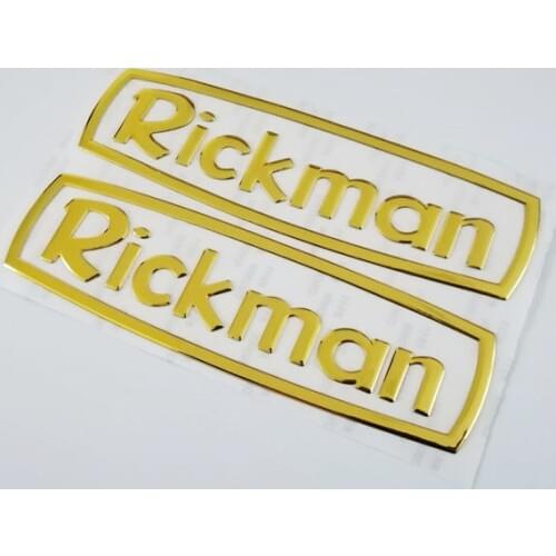Motorcycle decals stickers 3D stereo Logo graphics set kit For Rickman Silver Gold Color