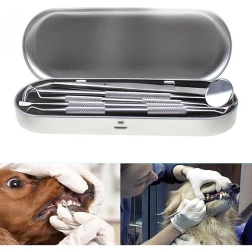 Pet Dental Scaler 5Pcs/Set Portable Double-head Pet Cat Teeth Cleaning Tools Veterinary Home Calculus Removal Oral Care