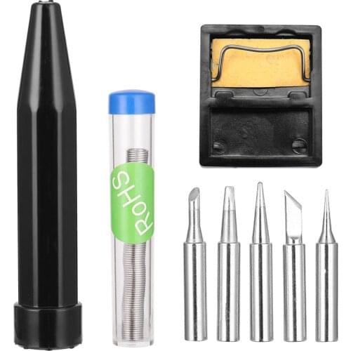 90w LED Digital Soldering Iron Kit 110v/220v W/ Tips Tin Wire Stand Welding Tools Four-core Ptc Ceramic Heater Handskit- 927