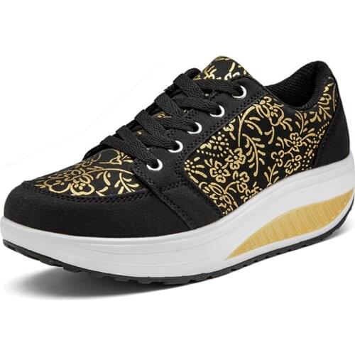 Height Increasing Womens Sneakers Vogue Womens Shoes Wedge Sneakers For Women Platform Sneakers Shallow Women Vulcanize Shoe