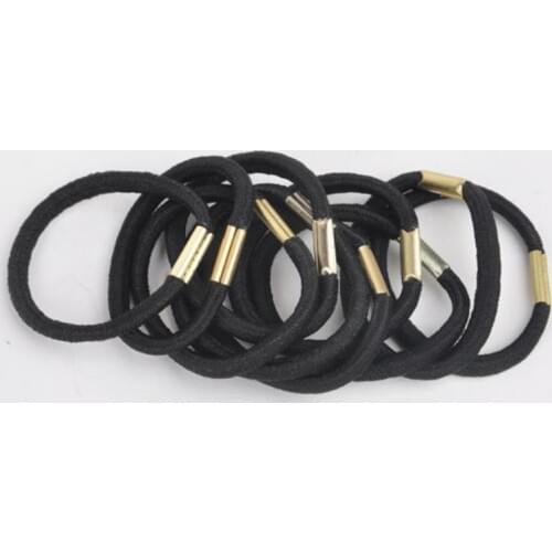 10pcs Classical Black Nylon Ponytail Holder Hot Sale Elastic Hair Ties Rope Ring Rubber For Hair Accessories