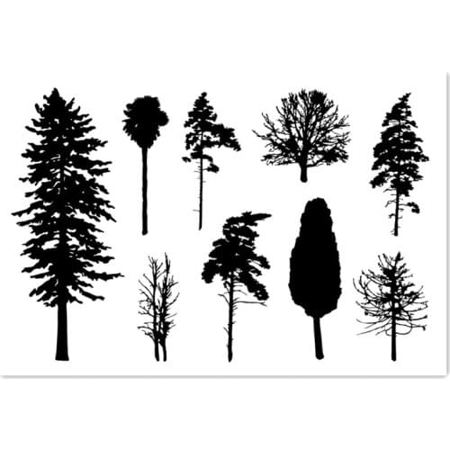 11x16CM black tree transparent seal clear stamps silicone seal roller stamps DIY scrapbook album / card production Easter