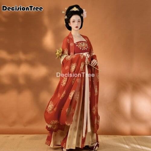 2021 womens hanfu trailing dress female chinese traditional clothing tv movie stage outfit cosplay hanfu stage wear costume