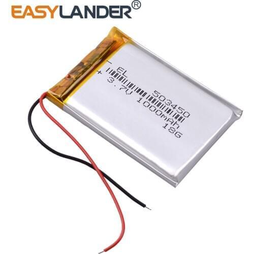 503450 3.7V 1000mAh Lithium Polymer LiPo Rechargeable Battery li ion cells For Mp4 GPS DVD PAD electric toys dvr camera recorder