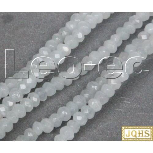 5psc 2X4mm natural Faceted Rondelle light Blue Aquamarine Gems Loose Beads for Jewelry Making Strand v1716