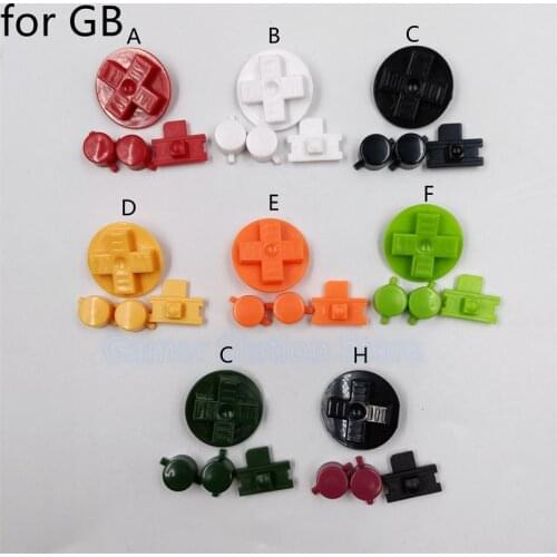 63sets Multi-Color for Gameboy Classic Colorful Key buttons Replacement for GB DMG A B buttons D-pad Button Kit accessories