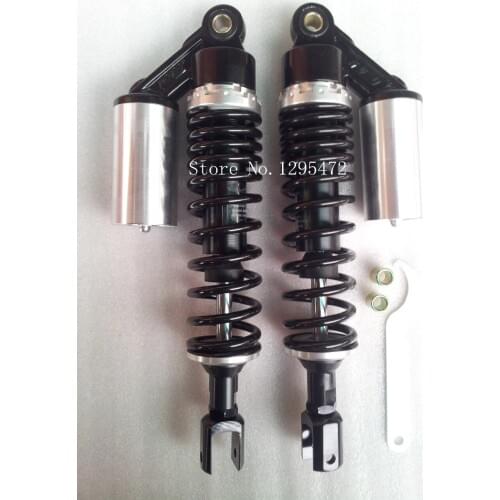 High Quality 420mm Clevis nitrogen air shock absorber 8mm spring for motorcycle atv quad black+silver color