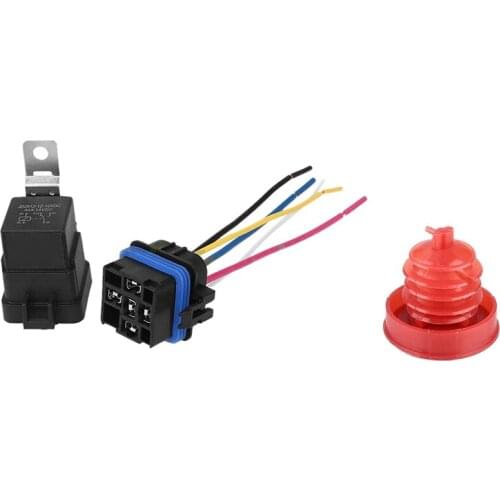 LBER Integrated Automobile Relay Dc/12V 40A Auto Relay & Socket 5 Pin & Car Power Steering Pump Reservoir Cap Plug Cover