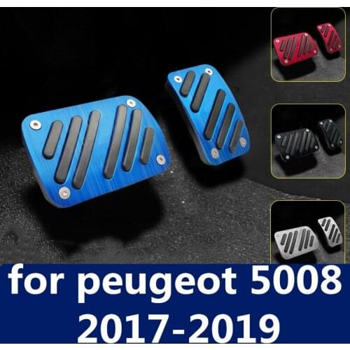 Car styling cover foot Gas/petrol/oil Brake Rest lamp trim Pedal Interior decoration car Accessories for peugeot 5008 2017-2019