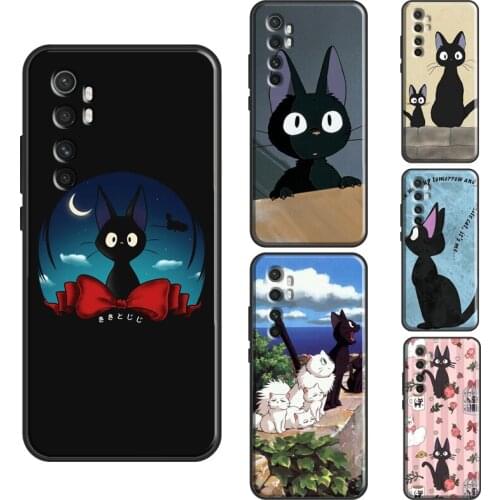 Anime Jiji cat Case For POCO X3 Pro F1 F2 M3 Pro F3 Cover For Xiaomi Mi 11 Ultra Note 10 Lite Mi 10T Pro