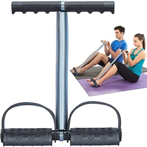 Elastic Sit Up Pull Rope Spring Tension Foot Pedal Abdomen Leg Exerciser Equipment Sport Fitness Stretching Slimming Training